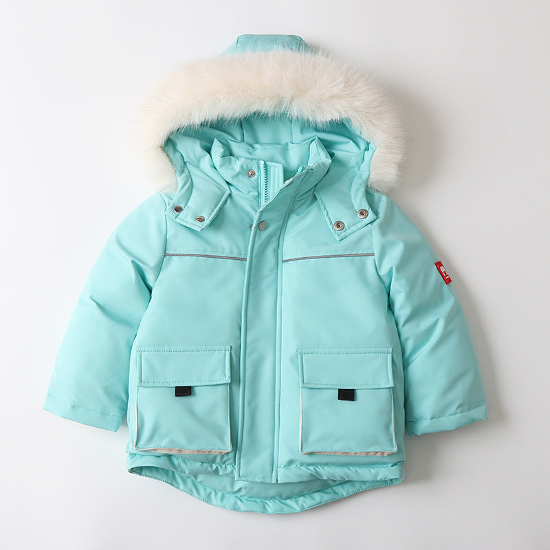 Children's Windproof & Waterproof Down Ski Jacket & Pants