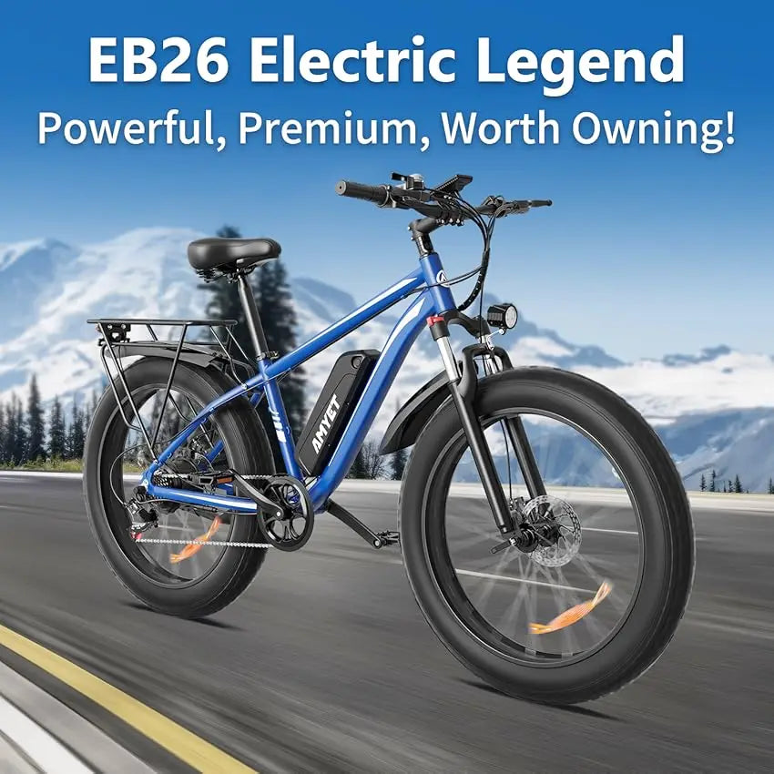 AMYET1500W 48V 26"Adult Fat Tire Mountain Electric Bike