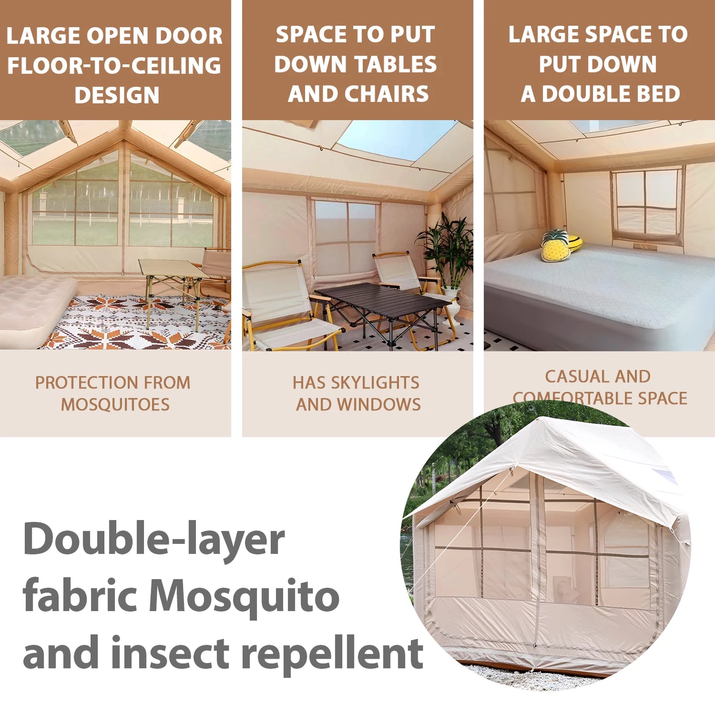 6-8 Person Ultra-Quick Setup Inflatable Tent for Camping