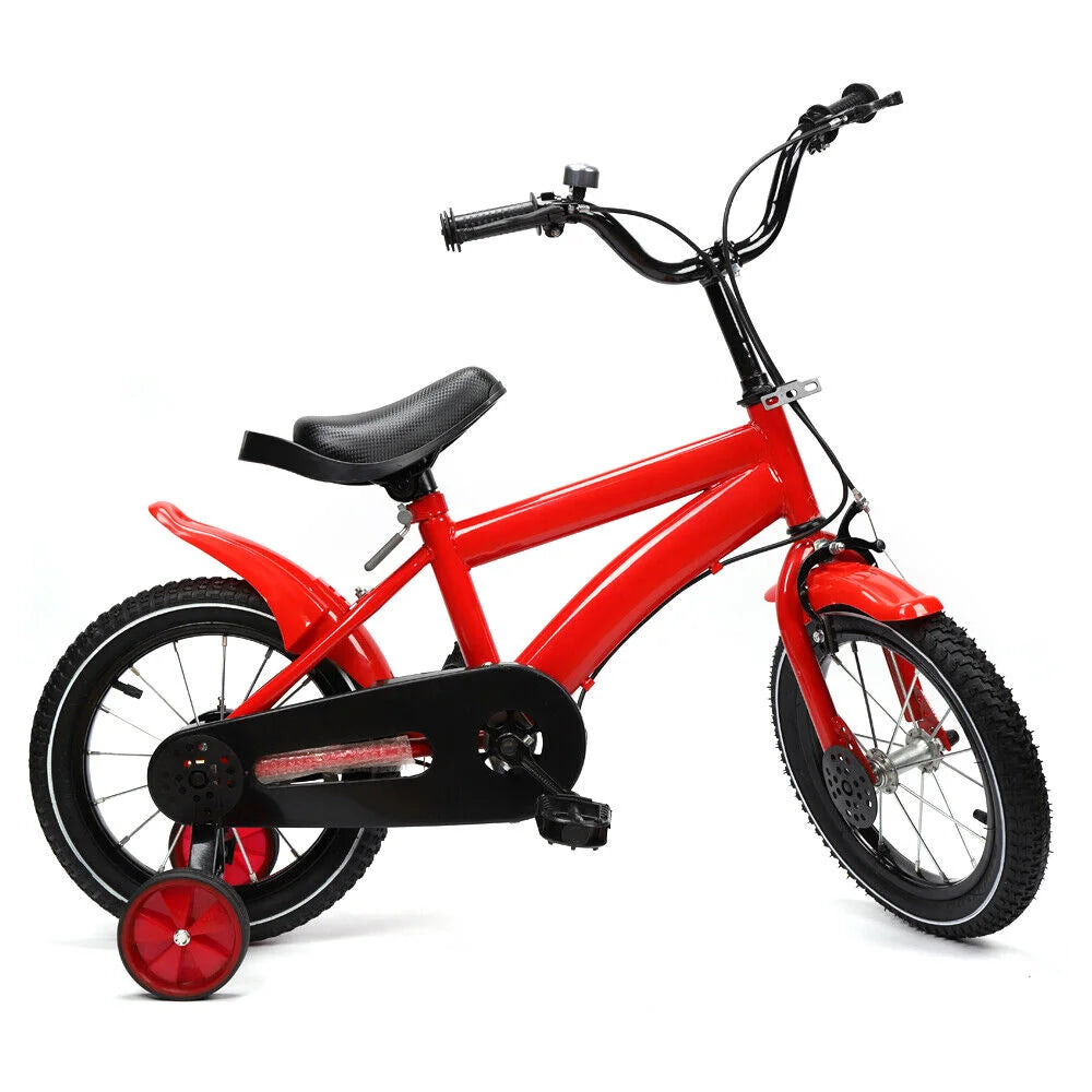 14 Inch Children's Bicycle with Training Wheels for 2–11-Year-old Boys & Girls