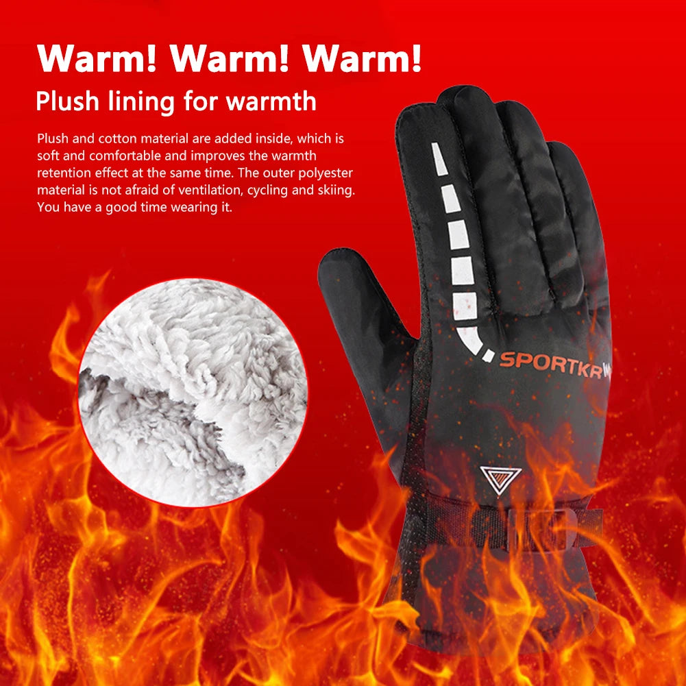 Thermal, Waterproof Winter Full Finger Ski Gloves