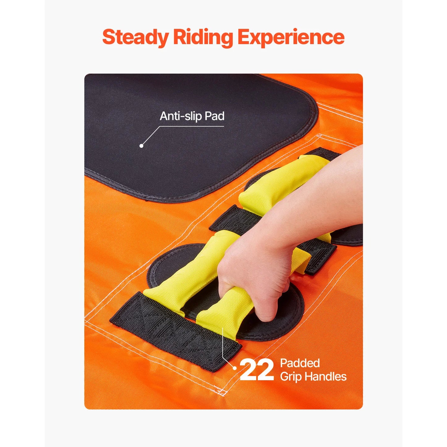 3 or 4 Rider Capacity Inflatable Towable Tube, Holds Up To 680lbs