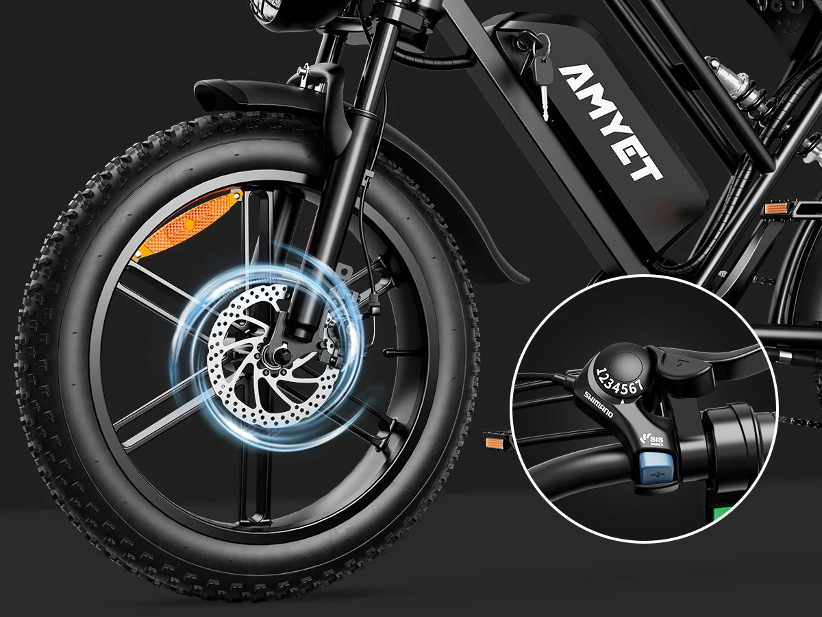 AMYET V9-G60 1000W 48V Men's Electric Mountain Bike