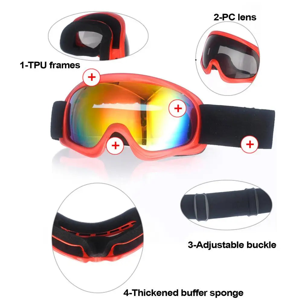 Anti-Fog Kids Comfortable and Warm Ski/Snowboard/Snowmobile Goggles