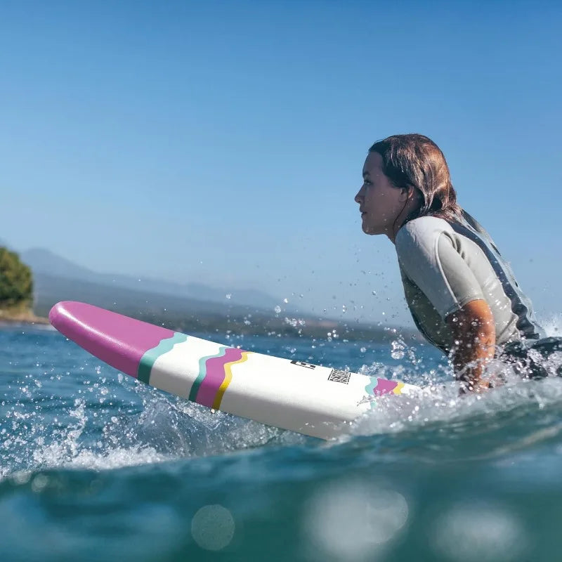 6' Foam FUNBOARD Surfboard - Includes (3) Fins & Leash