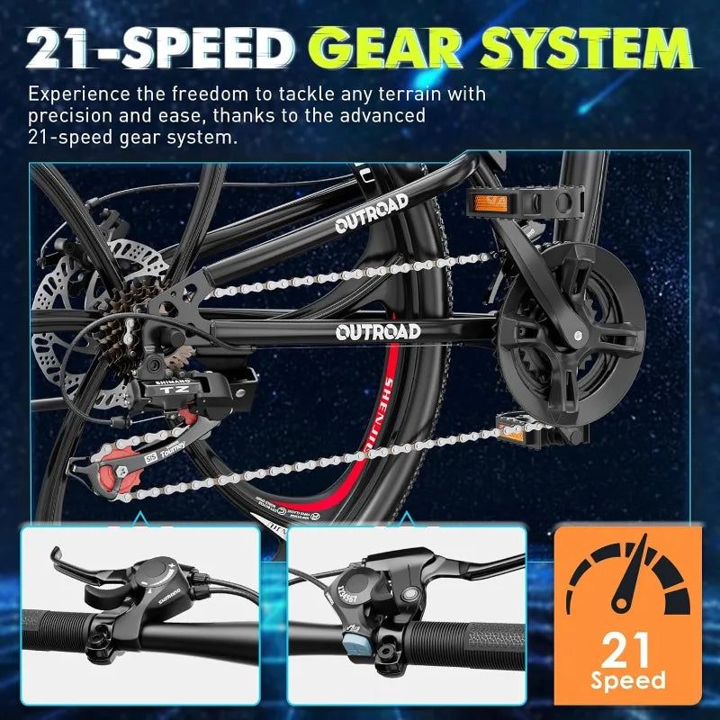 26 Inch Folding 21 Speed Full Suspension Mountain Bike