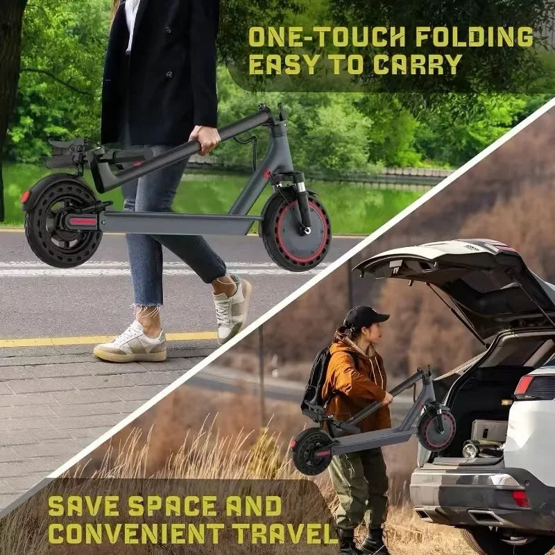 AOVOPRO TMAX 500W Adult 10inch Folding Electric Scooter with APP Smart Control & Shock-absorbing Anti-skid Device