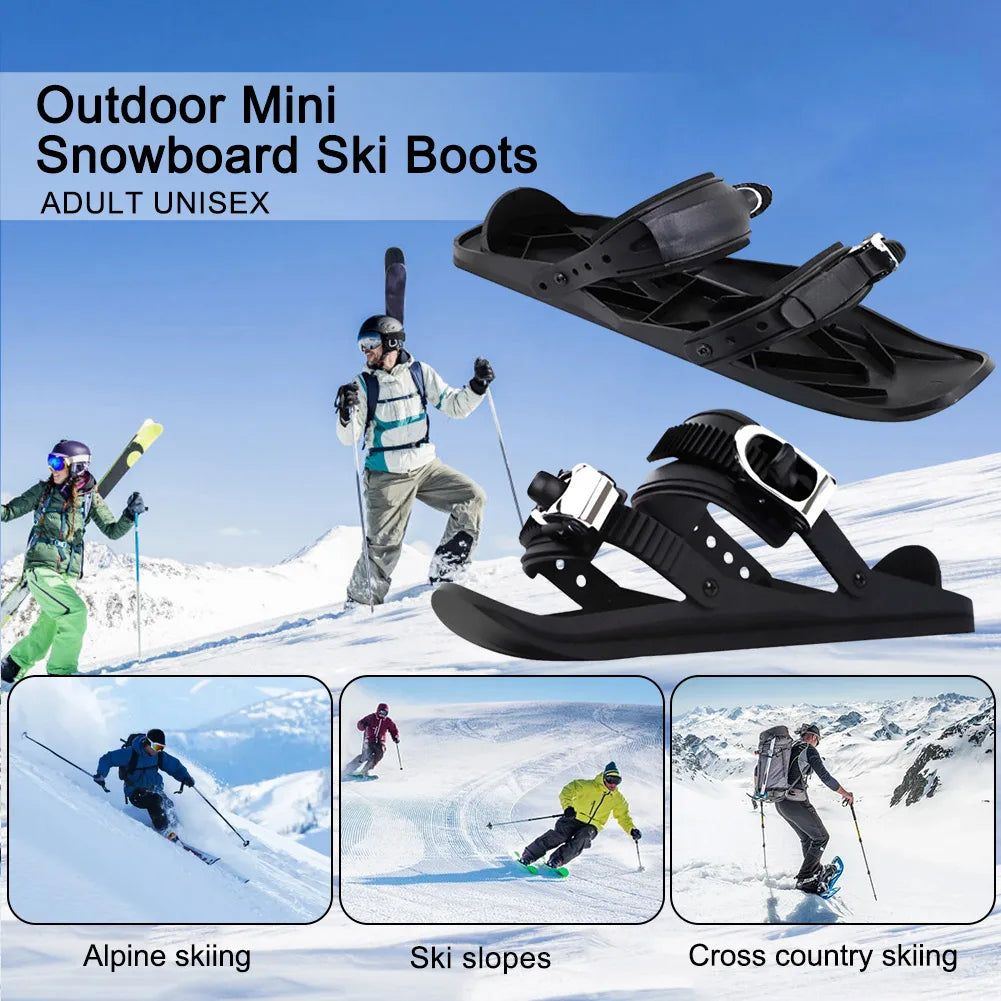 Mini Short Portable Ski Skates/Shoes for Winter Outdoor Sports