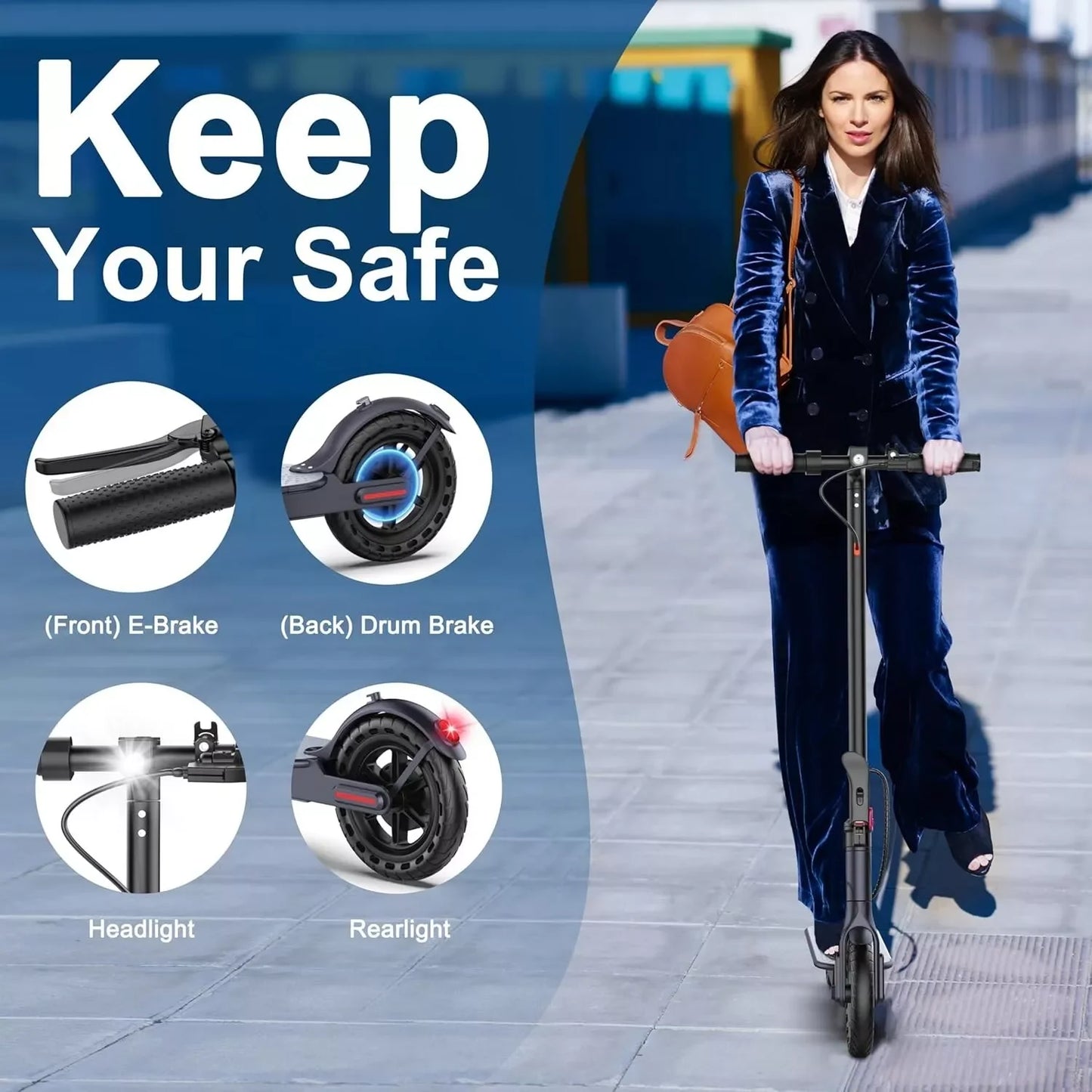LP60 350W Folding Electric Scooter with APP Smart Control & 8.5inch tire