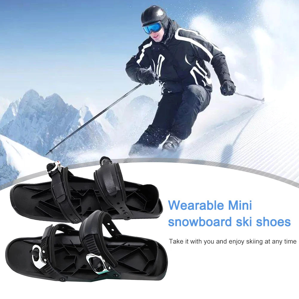 Mini Short Portable Ski Skates/Shoes for Winter Outdoor Sports
