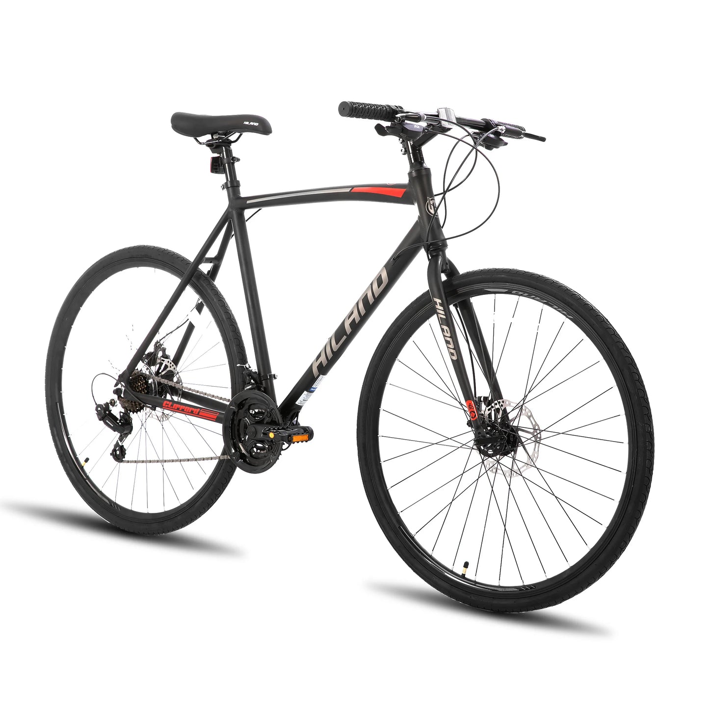 HILAND 700c 14 Speed Road Racing Bike with Light Weight Aluminum Frame for Men & Women