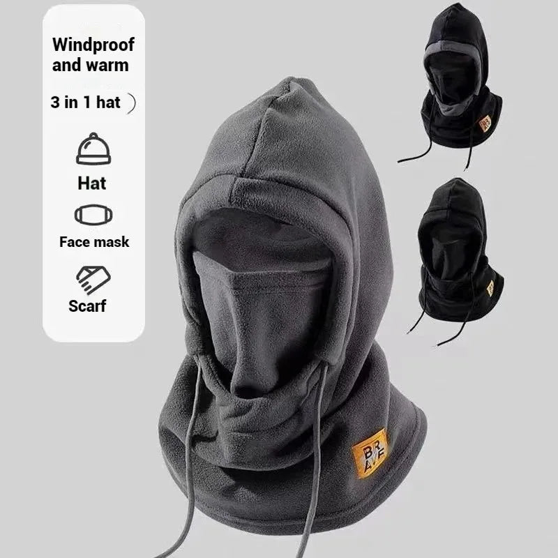 Winter 3-in-1 Windproof Hat with Mask and Neck Warmer for Men and Women