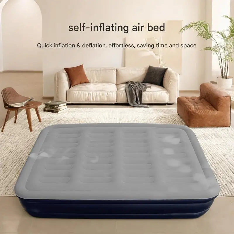 Soft Top Foldable, Inflatable, Thick, Antileak Air Mattress with Electric Air Pump
