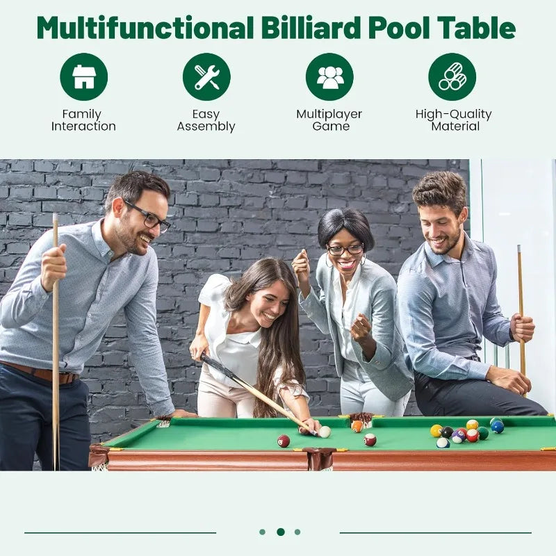 Goplus 55’’ Folding Pool Table Set includes 2 Cue Sticks, 16 Balls, 2 Chalks, Triangle & Brush