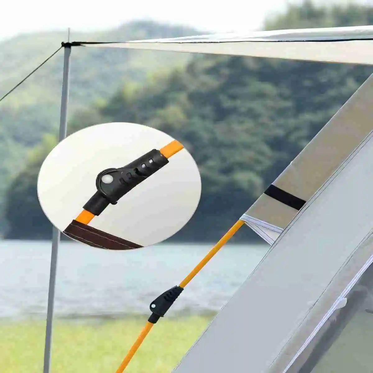 Outdoor Shelter Sunshade Camping Tent with Two Doors and Two Windows