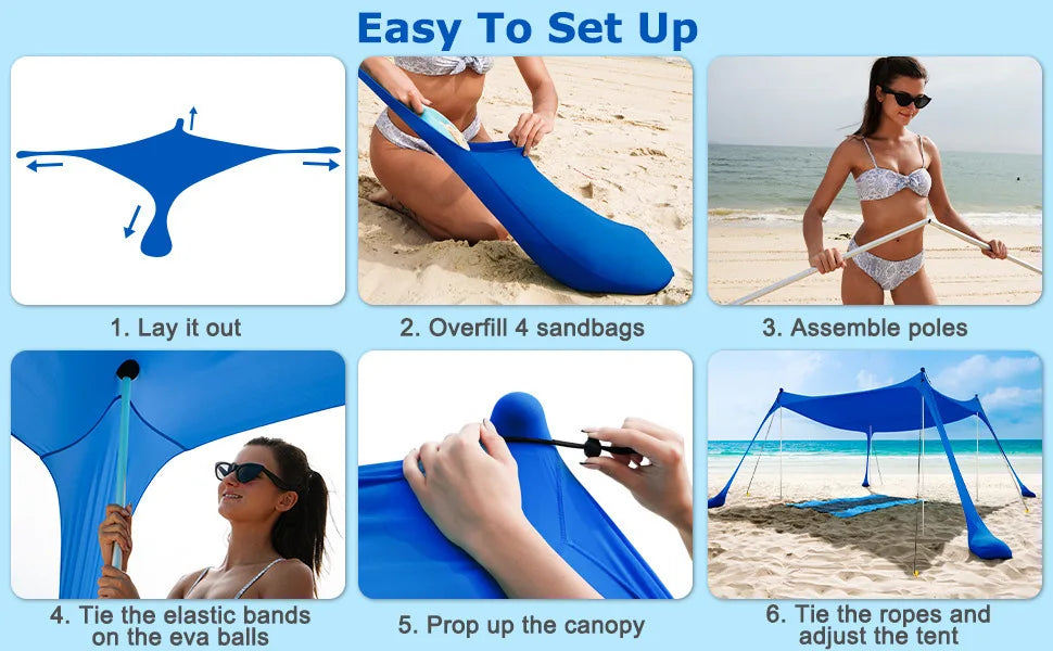 Leica Large Size Lawn and Beach Portable Canopy