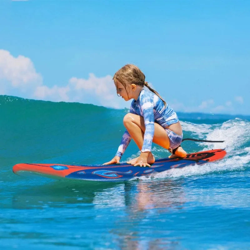 GYMAX 6FT Surfboard with Removable Fins & Safety Leash