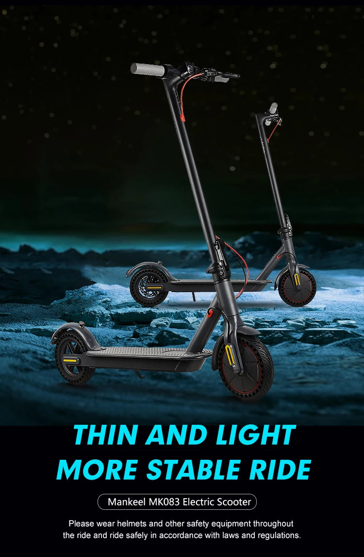 Mankeel MK083 350W 36V 10.4AH Folding Electric Scooter for Adults with Max Range 30KM