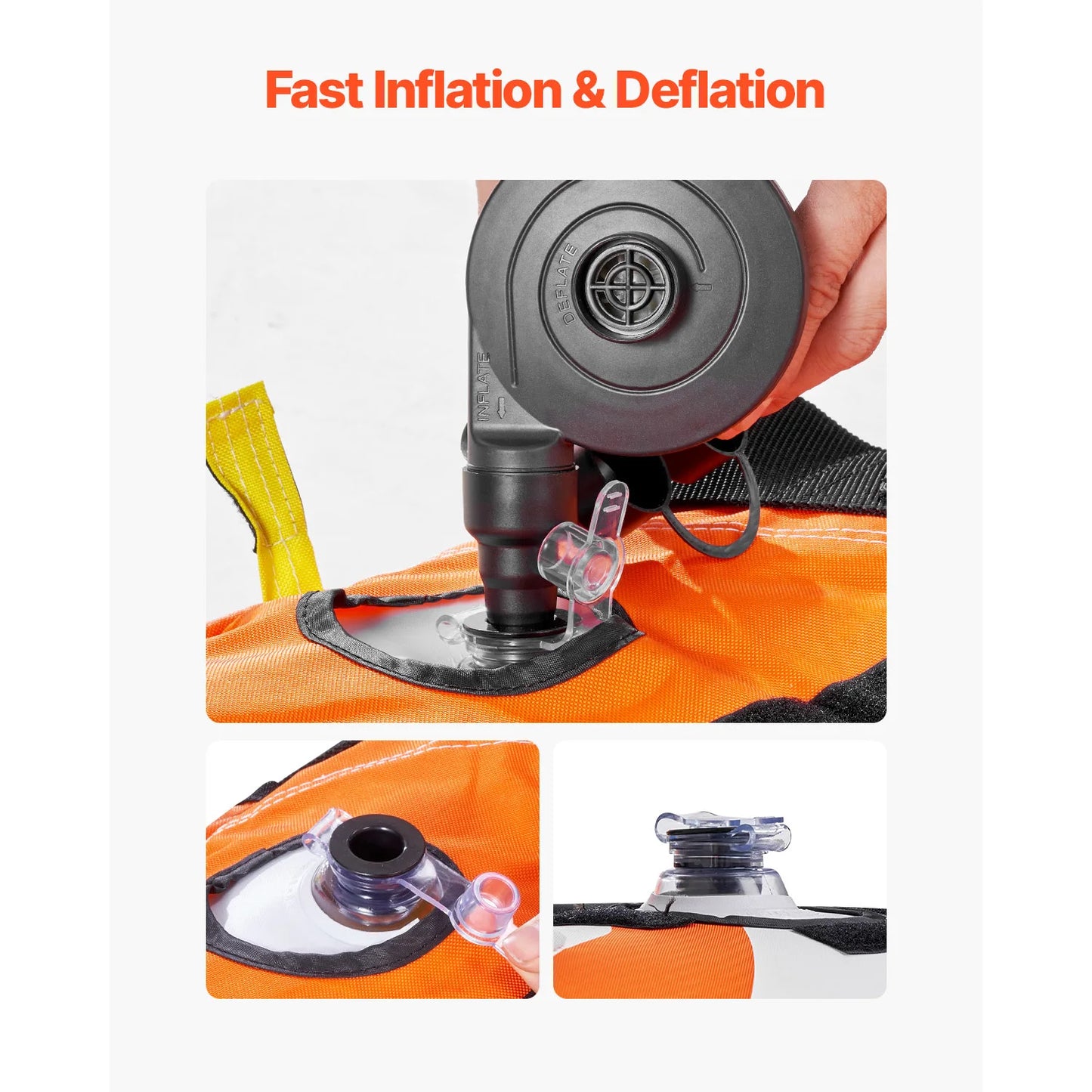 3 or 4 Rider Capacity Inflatable Towable Tube, Holds Up To 680lbs