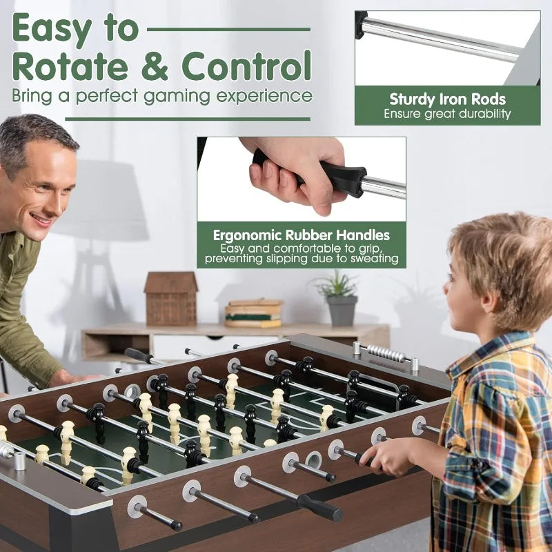Giantex 54" Adult Size Wood Foosball Table with 2 Balls