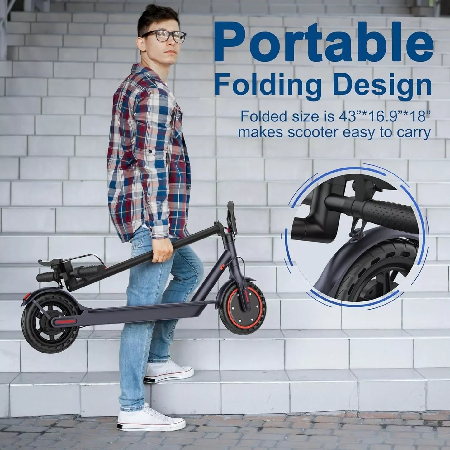 LP60 350W Folding Electric Scooter with APP Smart Control & 8.5inch tire