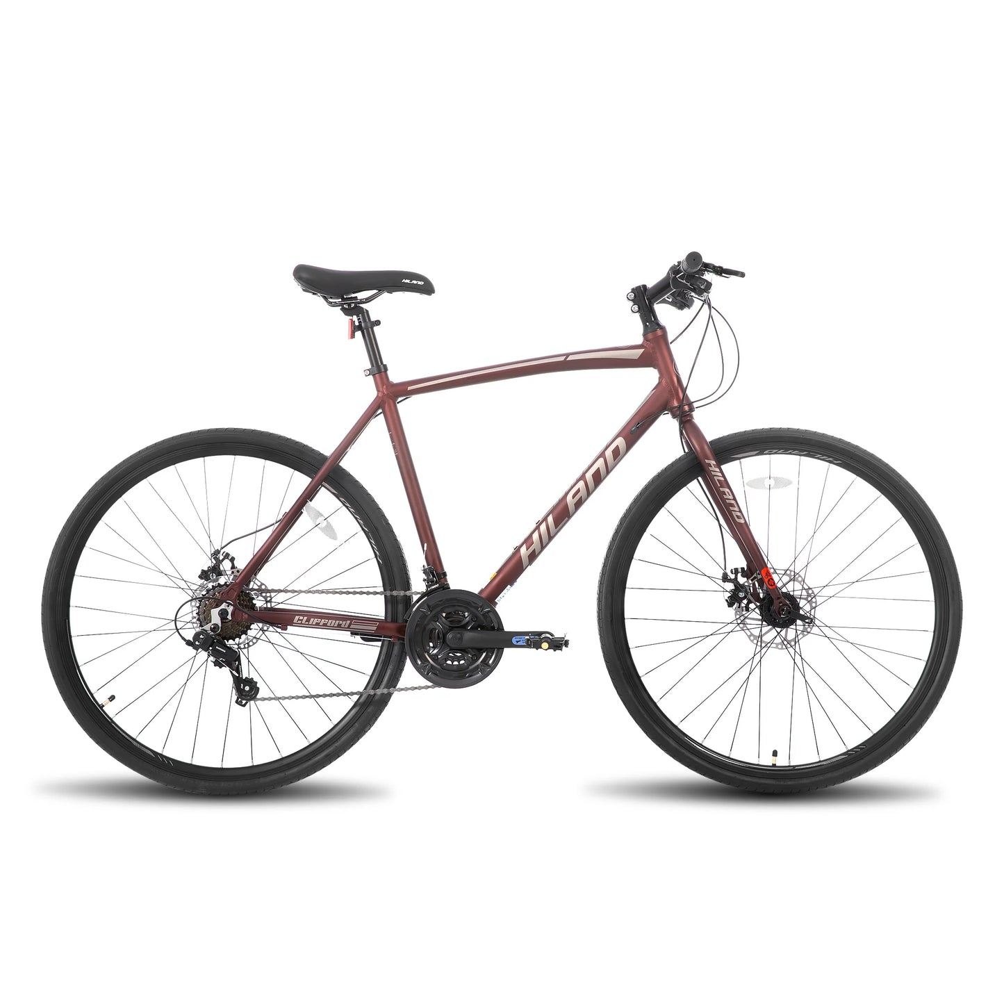 HILAND 700c 14 Speed Road Racing Bike with Light Weight Aluminum Frame for Men & Women