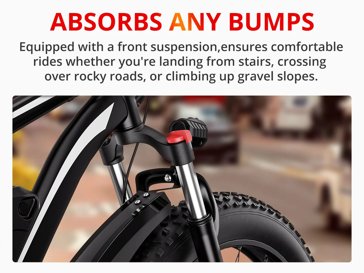 AMYET1500W 48V 26"Adult Fat Tire Mountain Electric Bike