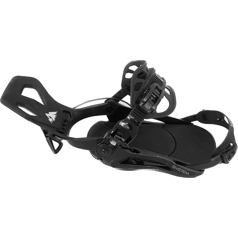 System Ultra Men's Rear Entry Step in Style Snowboard Bindings, Medium/Large/X-Large Sizes