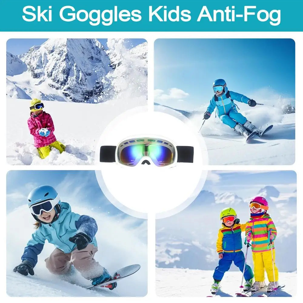 Anti-Fog Kids Comfortable and Warm Ski/Snowboard/Snowmobile Goggles