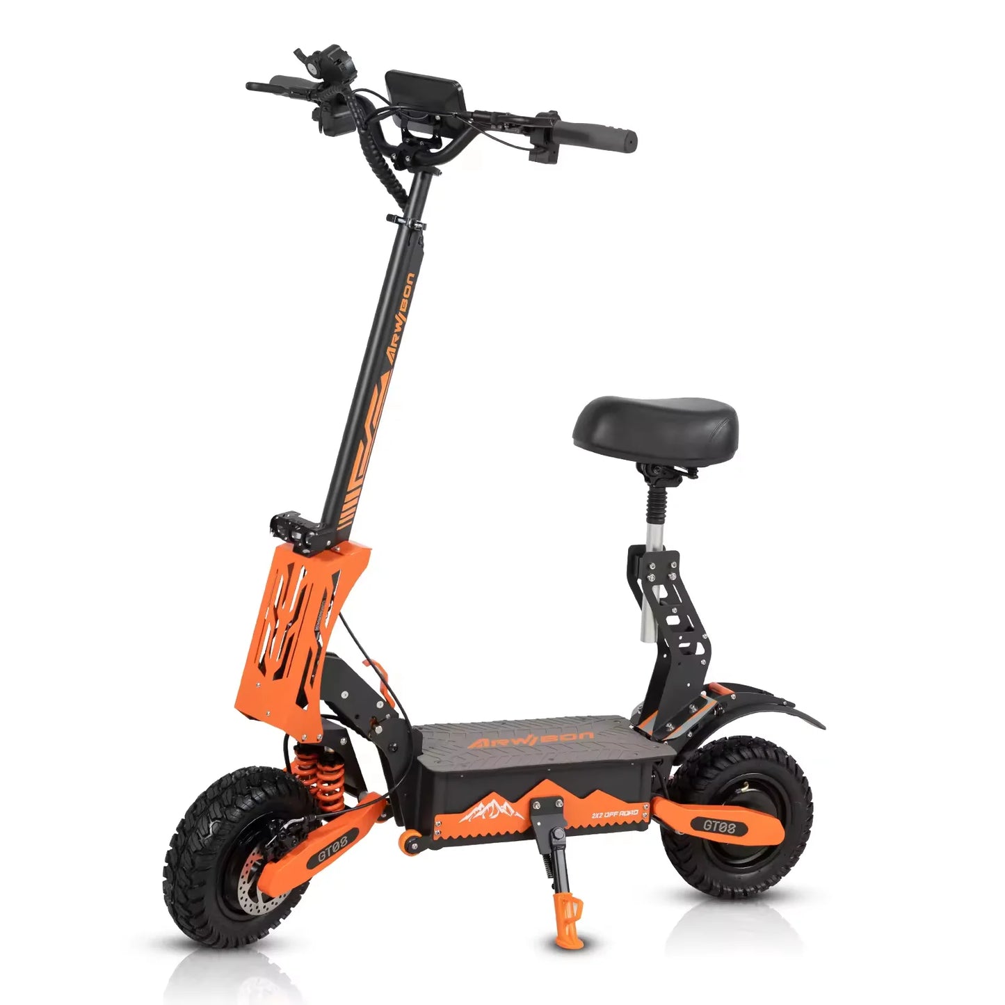 Arwibon 5600W 60V 27AH, Folding Adult Electric Scooter with Dual Motor & 11-inch Off-Road Tires