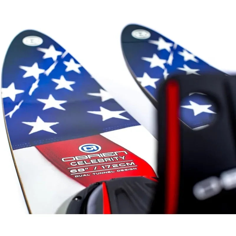 O'Brien Celebrity 68" Versatile Combo Water Skis with Adjustable X-7 Bindings