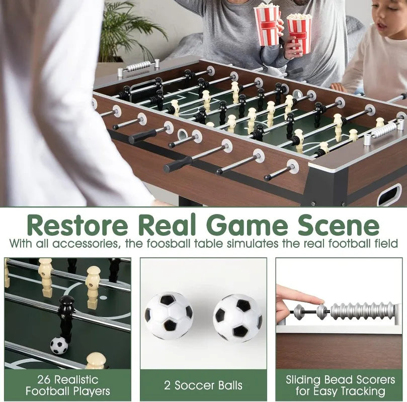 Giantex 54" Adult Size Wood Foosball Table with 2 Balls