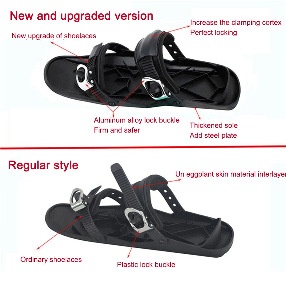 Mini Short Portable Ski Skates/Shoes for Winter Outdoor Sports