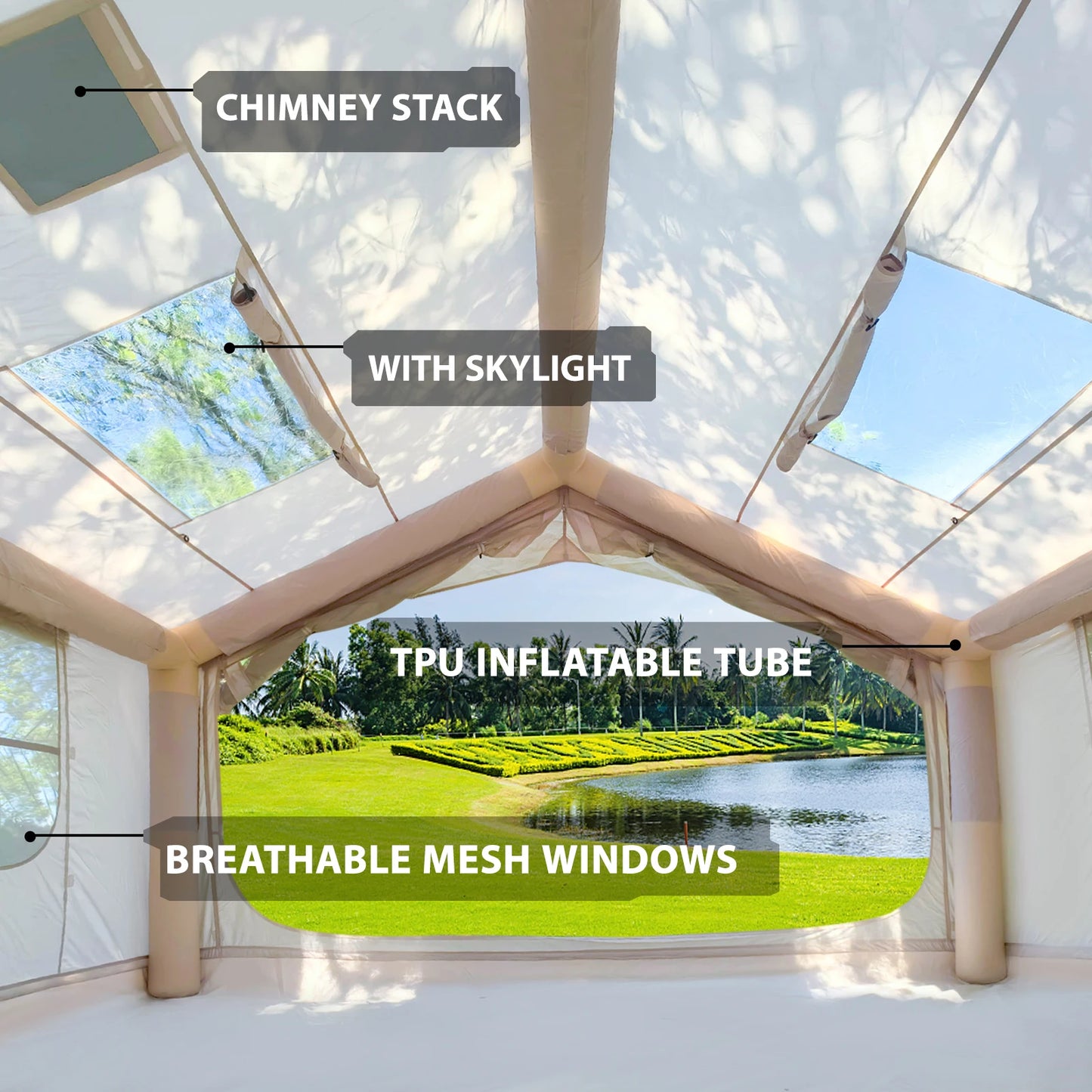 6-8 Person Ultra-Quick Setup Inflatable Tent for Camping