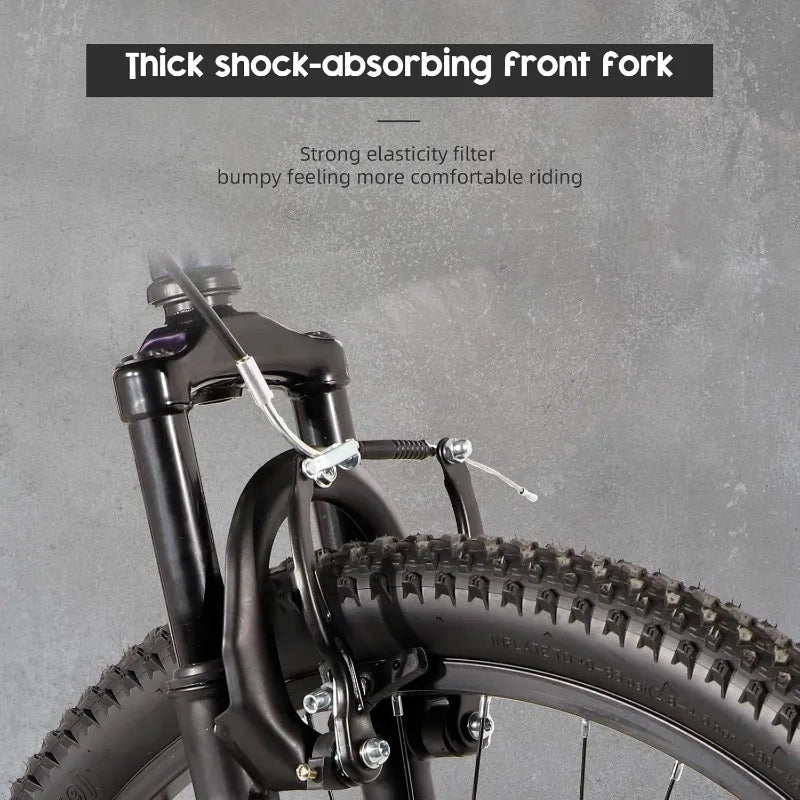 Men's 26-inch 21-Speed Folding Mountain Bike with High-Aluminum/Carbon Steel Frame & Dual Disc Brakes