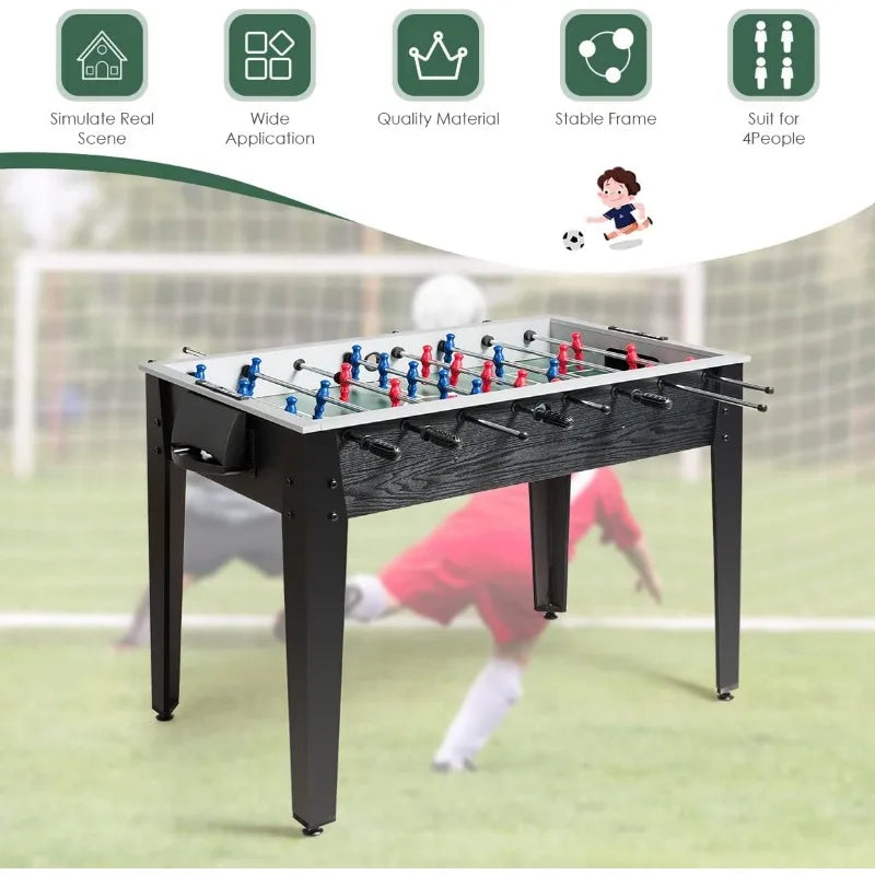 Goplus 48'' Wooden Foosball Table w/ 2 Soccer Balls & Score Keepers