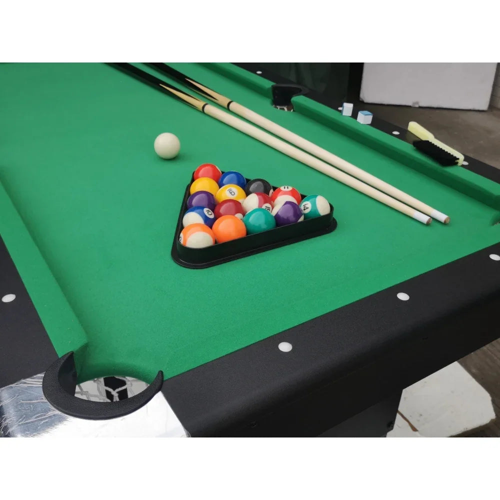 Multifunctional 3 in1 Game Table with Billiard Table, Table Tennis & Dining Table