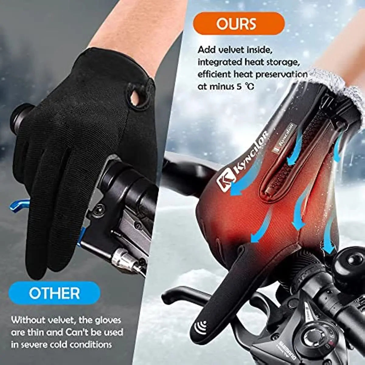 Men's & Women's Waterproof Winter Ski Gloves
