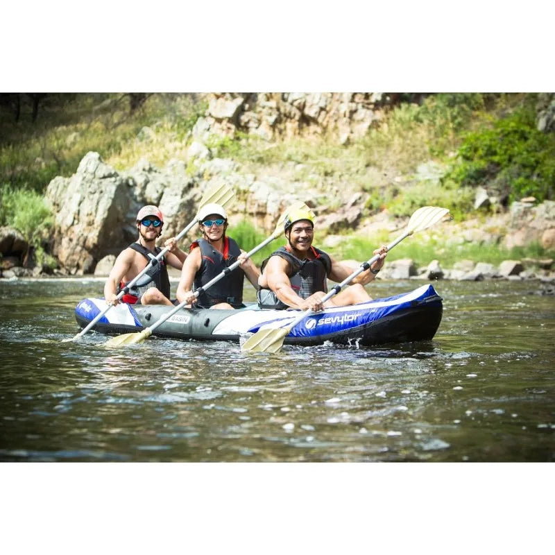Sevylor Big Basin 3-Person Inflatable Kayak with Adjustable Seats & Carry Handles