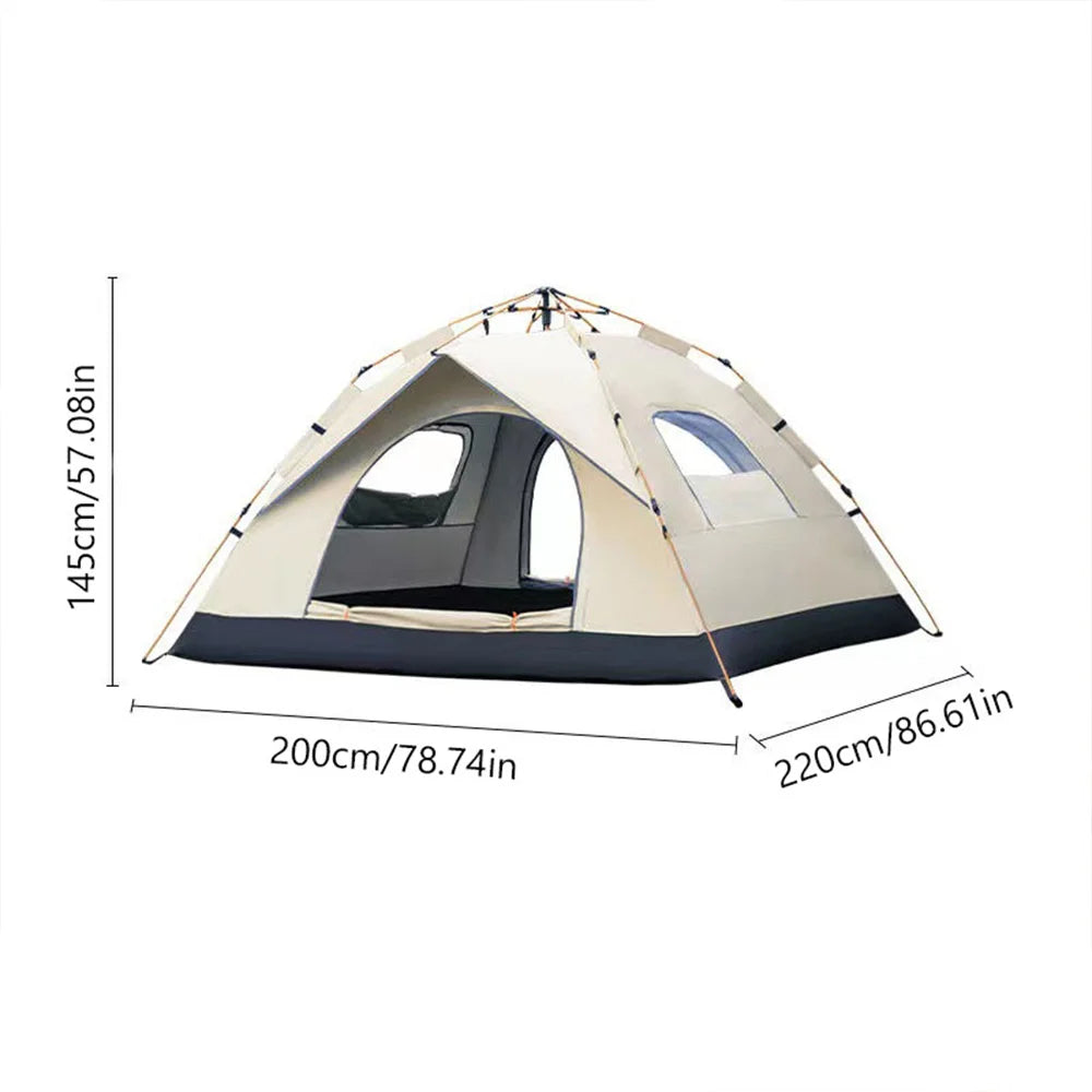 Automatic, Quick-opening Camping Tent with Two Doors and Two Windows
