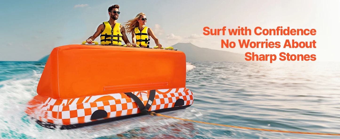 3 or 4 Rider Capacity Inflatable Towable Tube, Holds Up To 680lbs