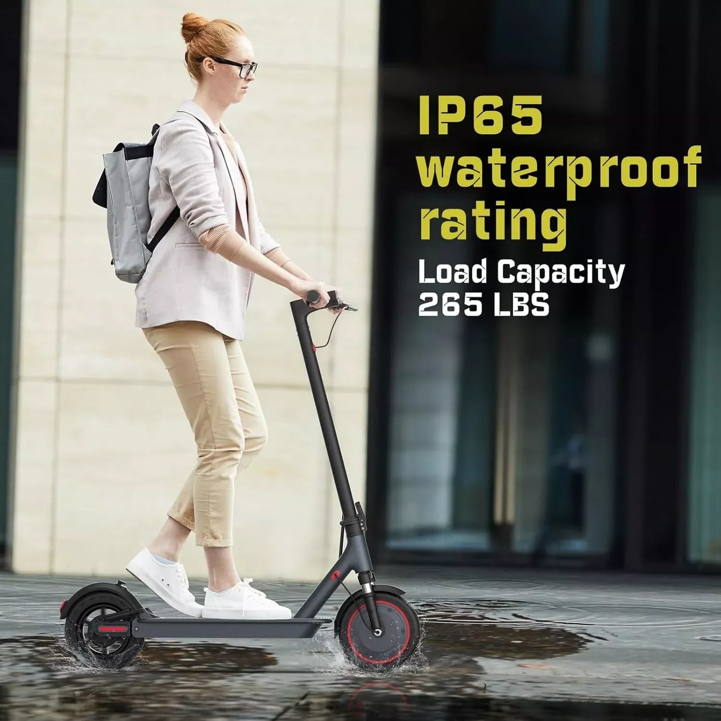 AOVOPRO TMAX 500W Adult 10inch Folding Electric Scooter with APP Smart Control & Shock-absorbing Anti-skid Device