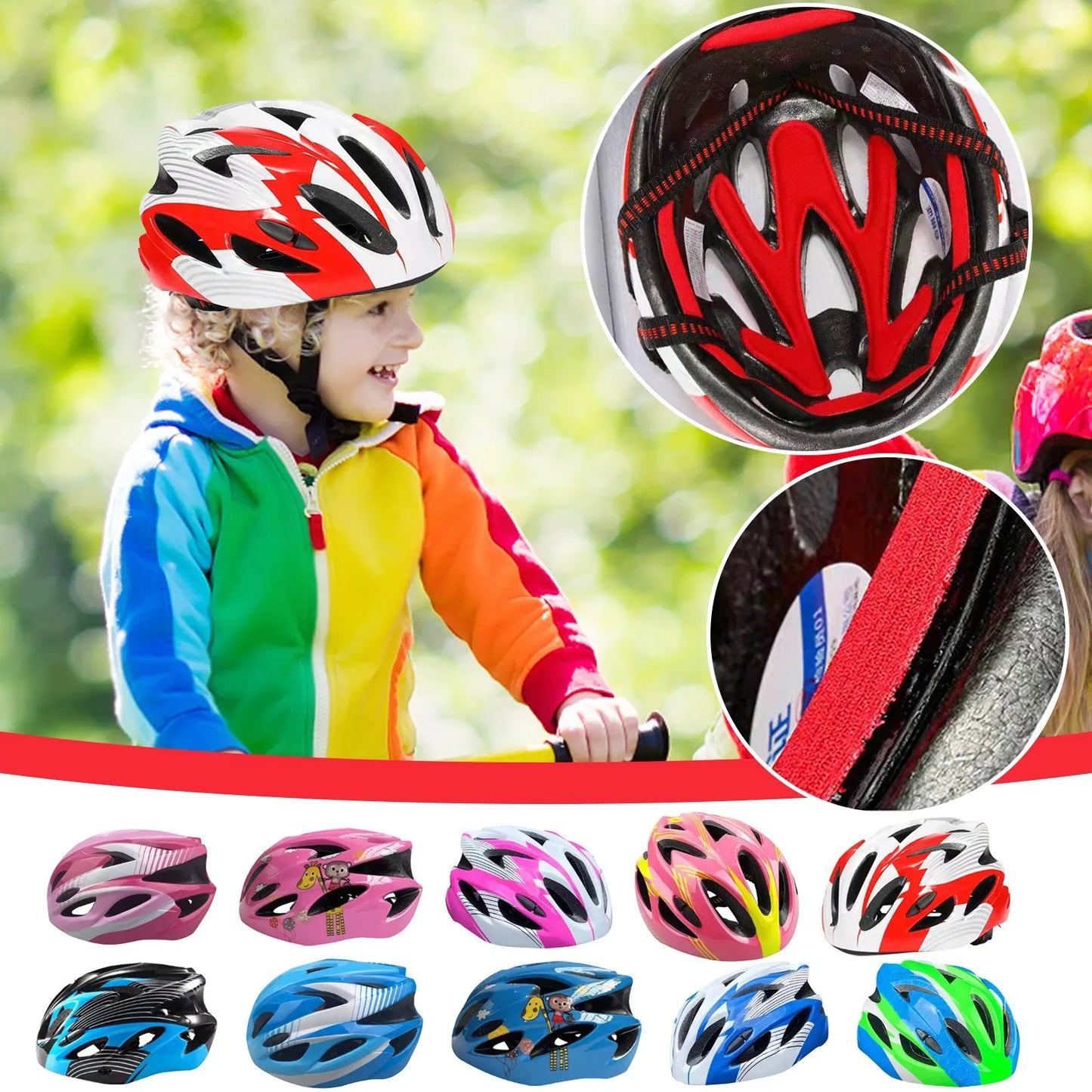 Kids Bicycle Sport Protective Helmet Set (48-55cm) for Boys & Girls