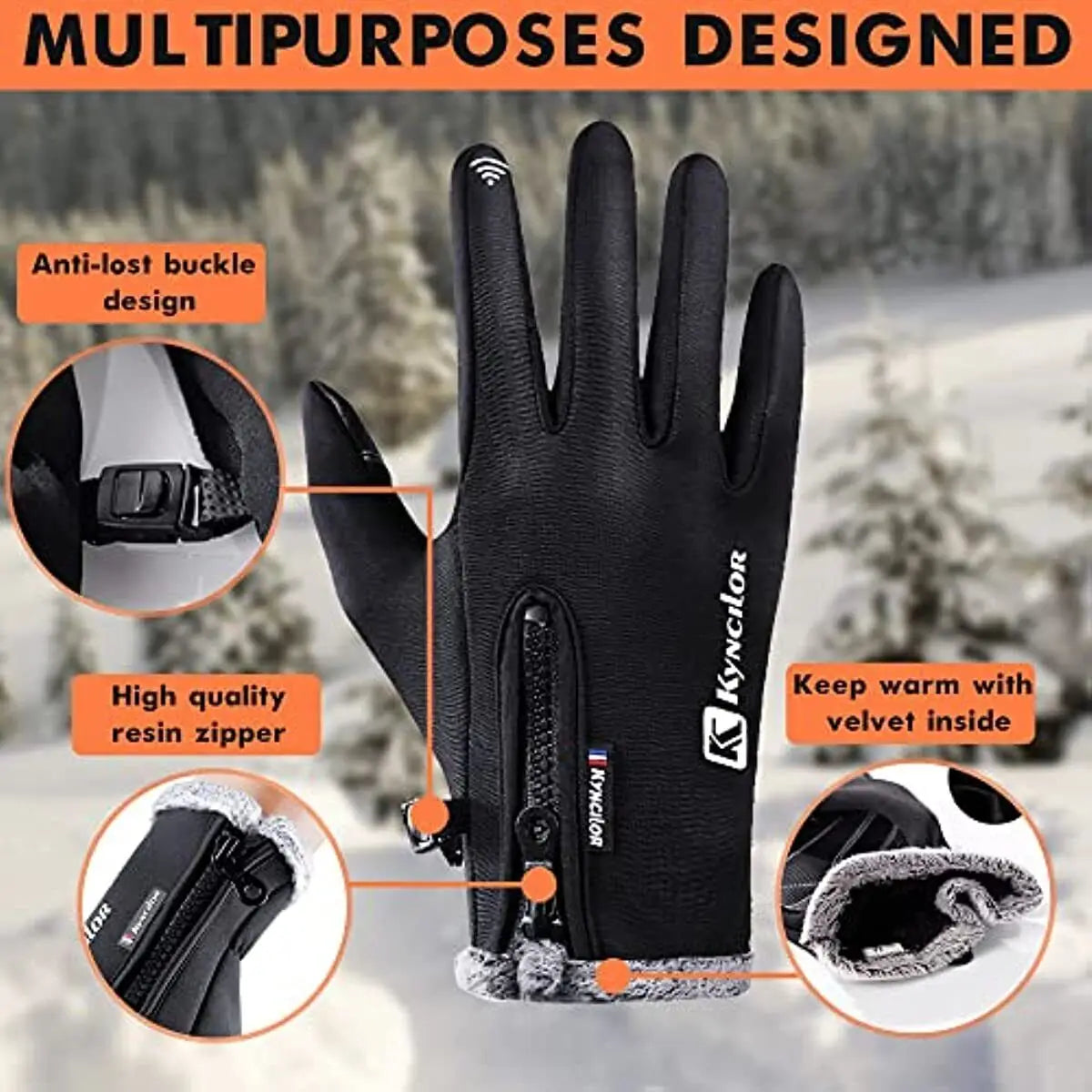 Men's & Women's Waterproof Winter Ski Gloves