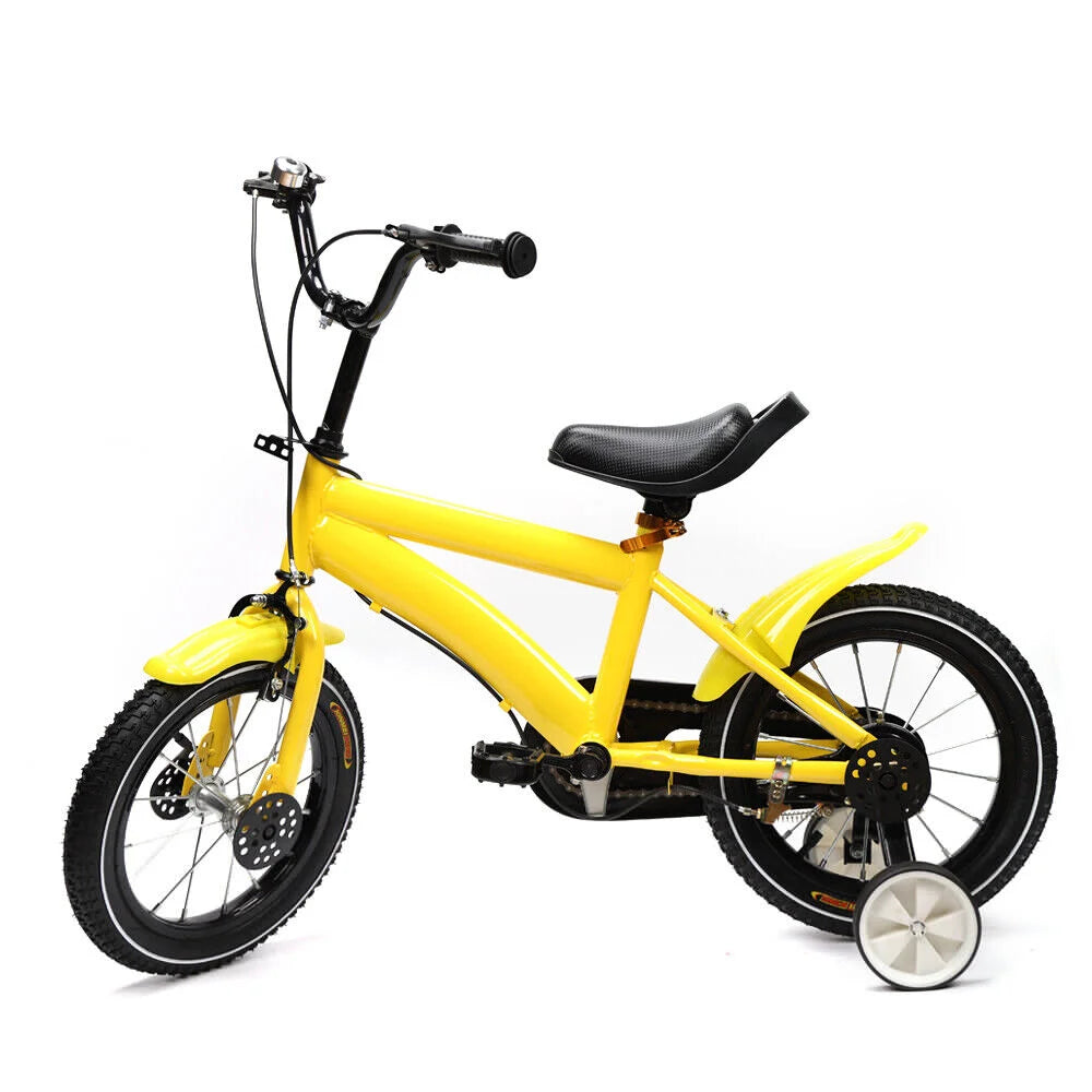 14 Inch Children's Bicycle with Training Wheels for 2–11-Year-old Boys & Girls