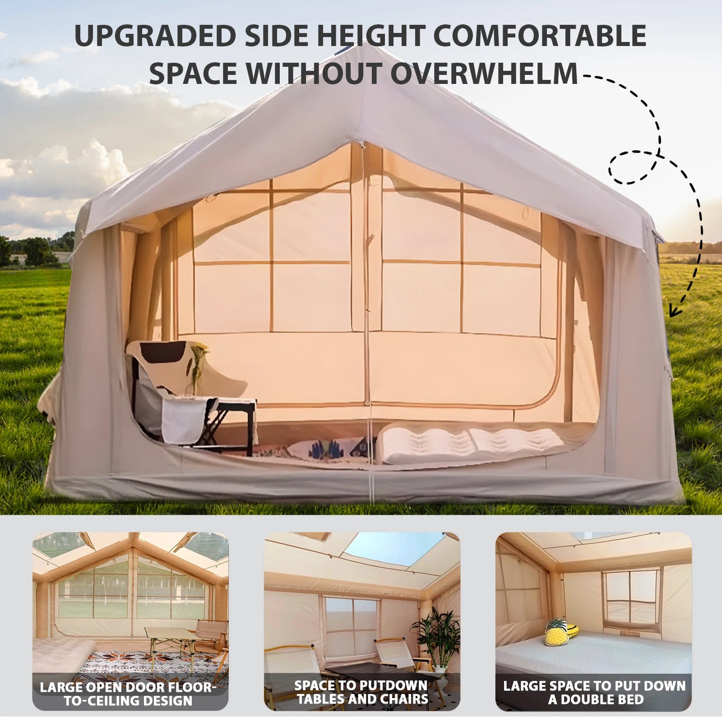6-8 Person Ultra-Quick Setup Inflatable Tent for Camping