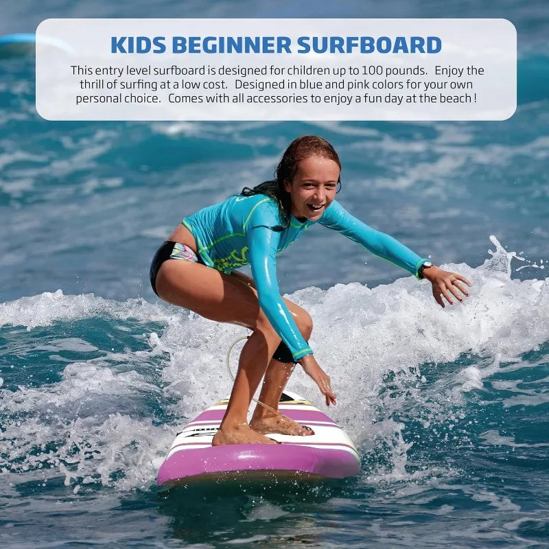 6' Foam FUNBOARD Surfboard - Includes (3) Fins & Leash