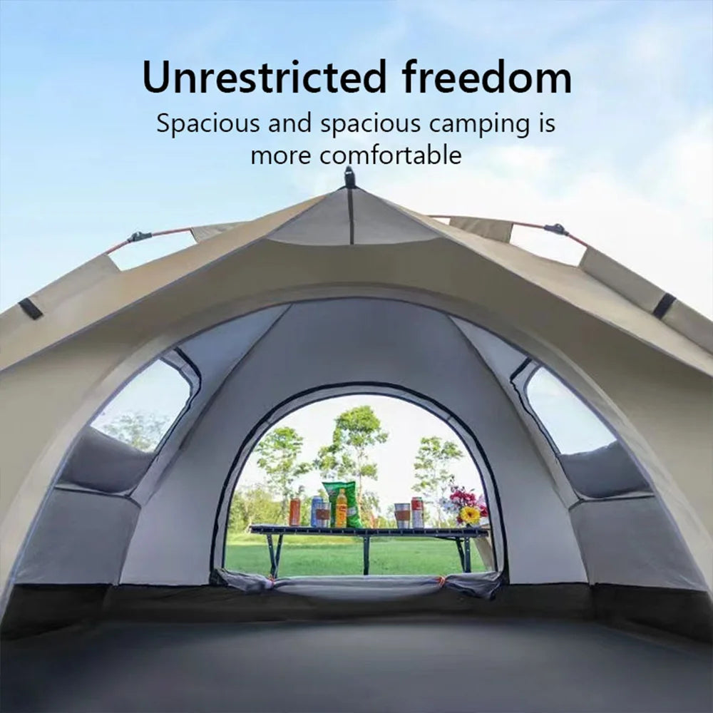 Automatic, Quick-opening Camping Tent with Two Doors and Two Windows