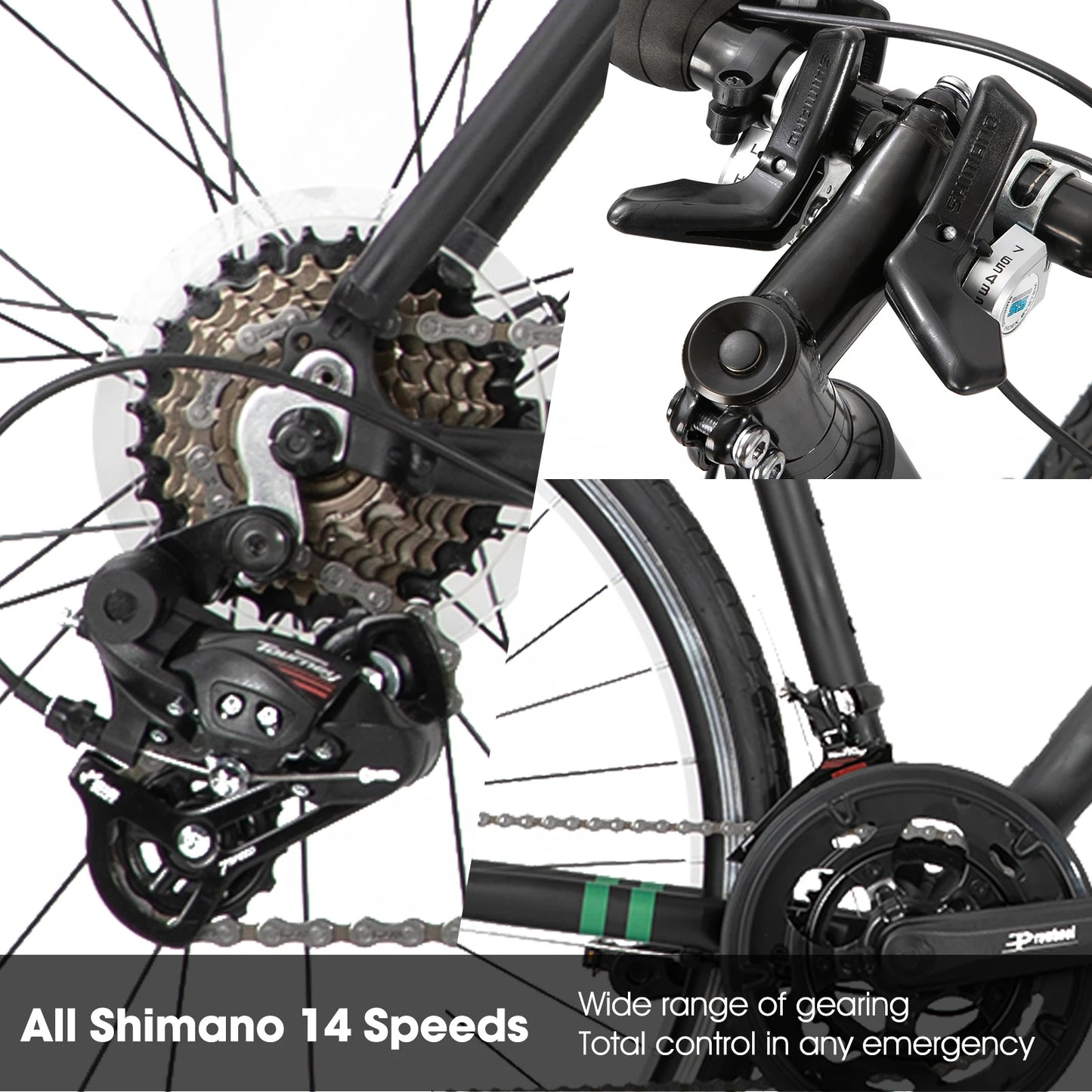 Hiland Aluminum 14 Speed Shimano Men's Racing Road Bike