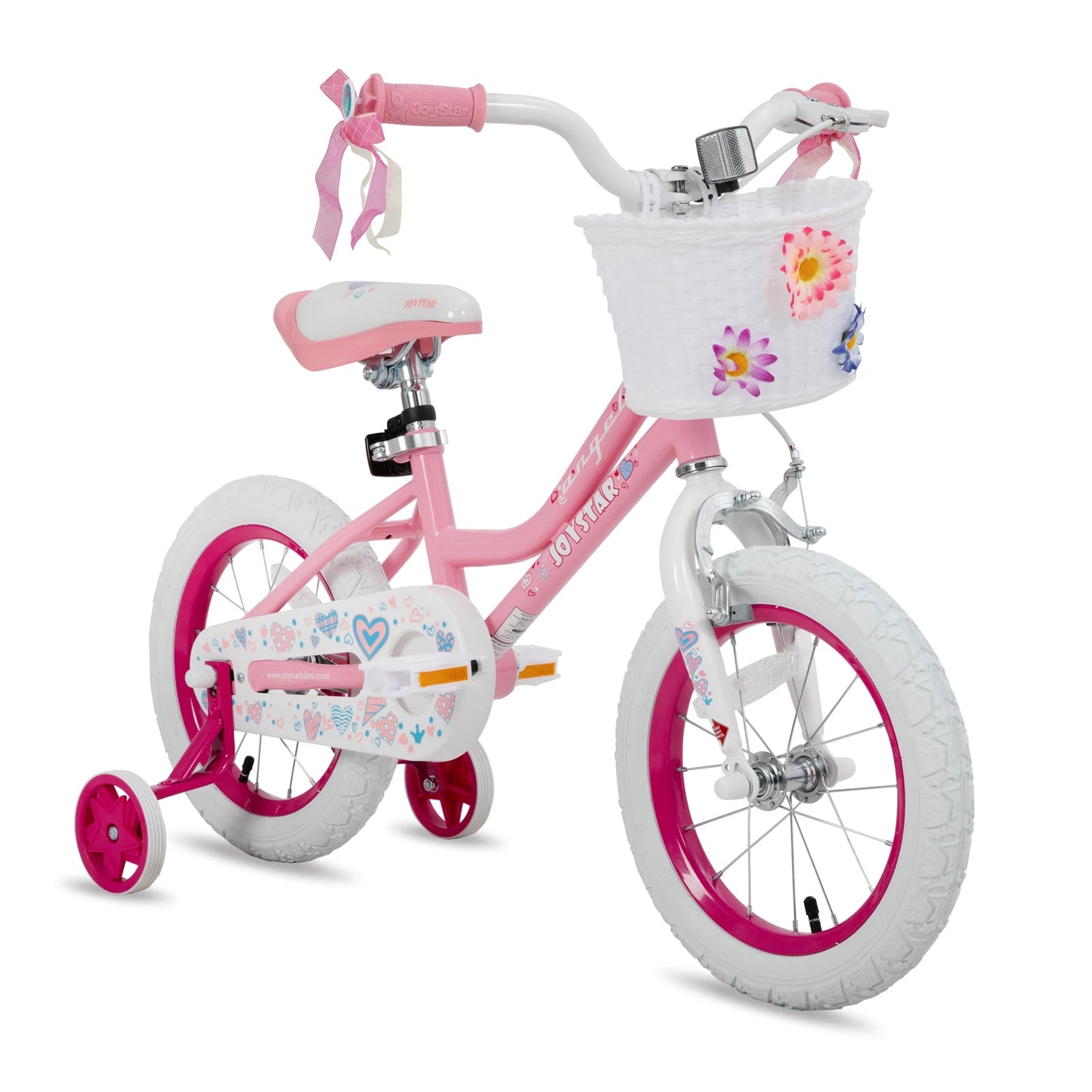 US Warehouse 12-18 In Colorful Girls Bike with Basket & Training Wheels